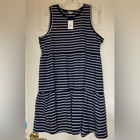 J. Crew Dresses & Skirts - NWT J Crew Summer Dress in Blue and White Stripes in Size M
